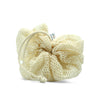 fleur de douche naturelle en coton bio oeko-tex avec cordon en coton pour la suspendre fabrication locale lorraine par Maude In France