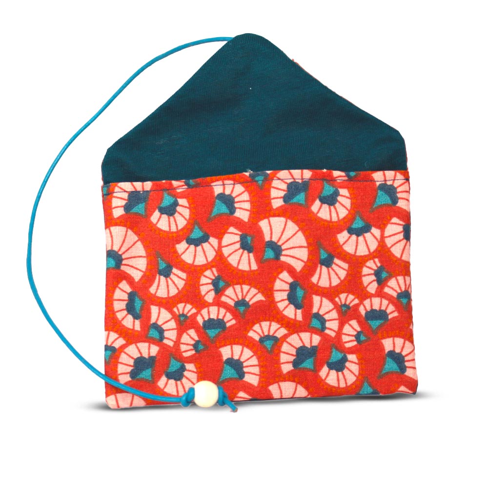 Pochette Savons<br> Rouge Bleu Paon